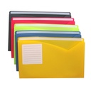 Write-On Poly File Jackets, Assorted Colors, 11" x 8-1/2", 10 Per Pack, 2 Packs