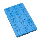 Mini Whiteboard Eraser, Felt/Foam, 2"x2" "Learning is Fun", Blue/Black, 15 Per Pack, 3 Packs