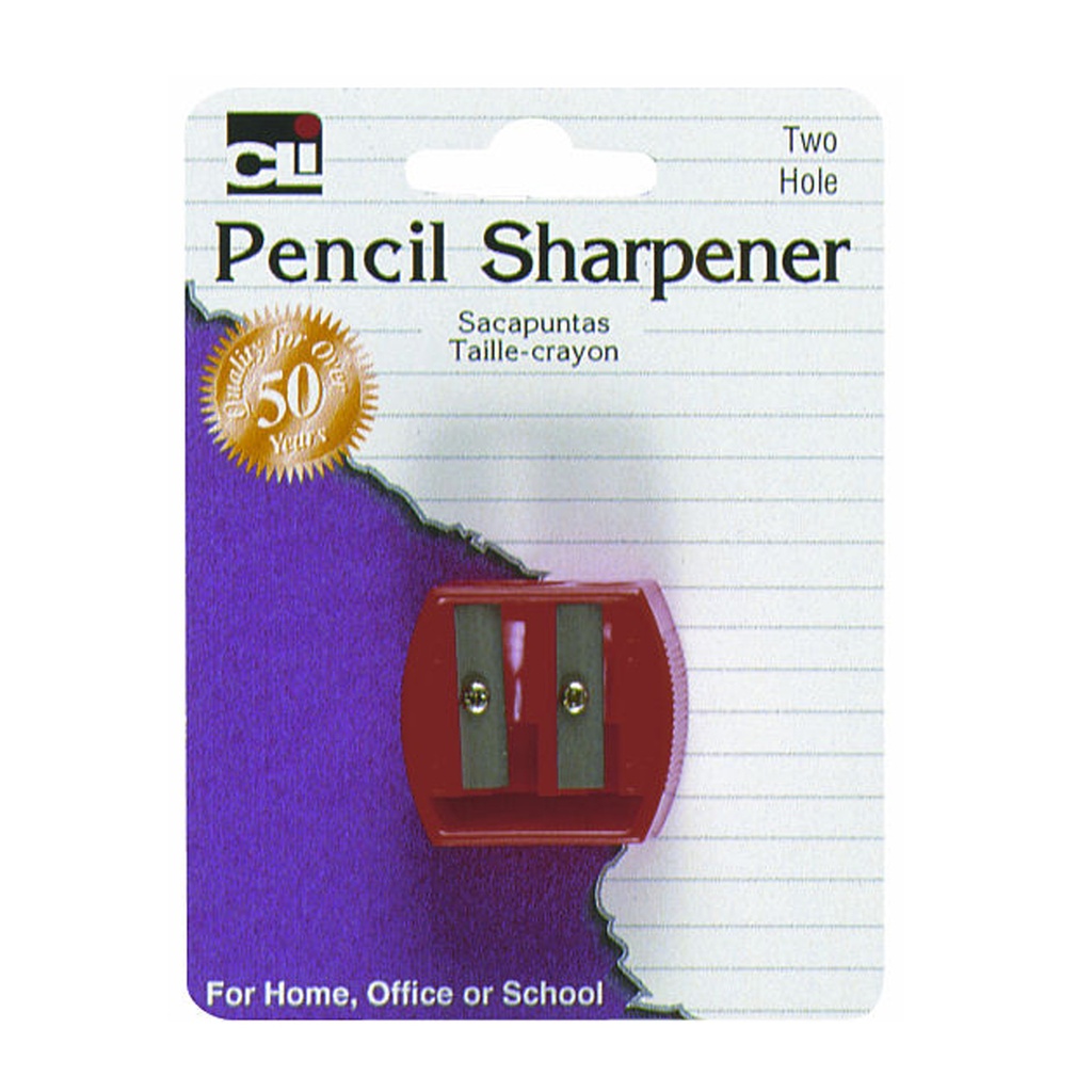 Two Hole Pencil/Crayon Sharpener, Pack of 24