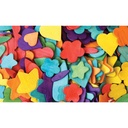Wood Party Shapes, Assorted Colors, 1/2" to 2", 200 Pieces