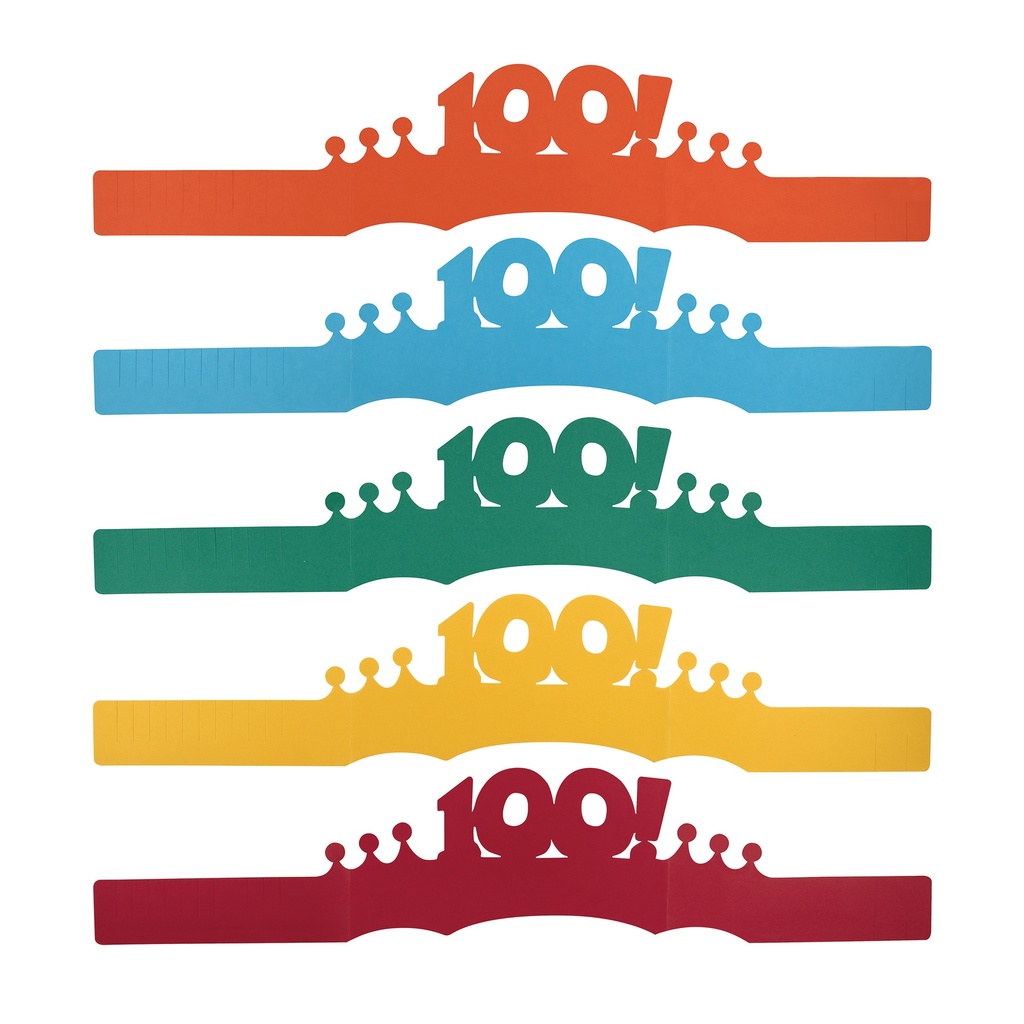 25ct 100 Days Paper Crowns