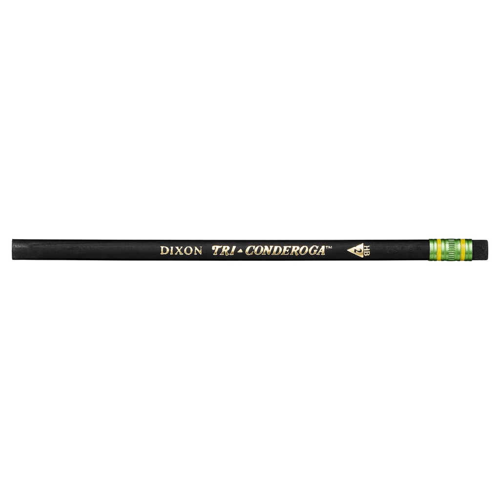 Tri-Conderoga™ 3-Sided Pencils with Sharpener, 12 Per Pack, 2 Packs