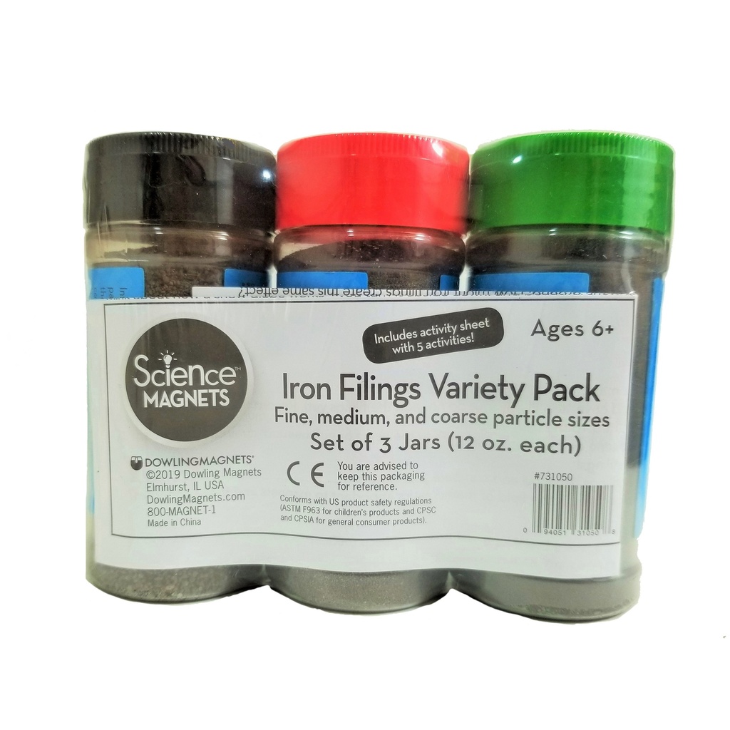 Iron Filings Variety Pack of  3 12 oz Jars