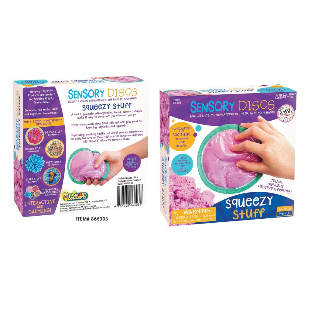 Squeezy Stuff Playtivity Sensory Disc Set of 3