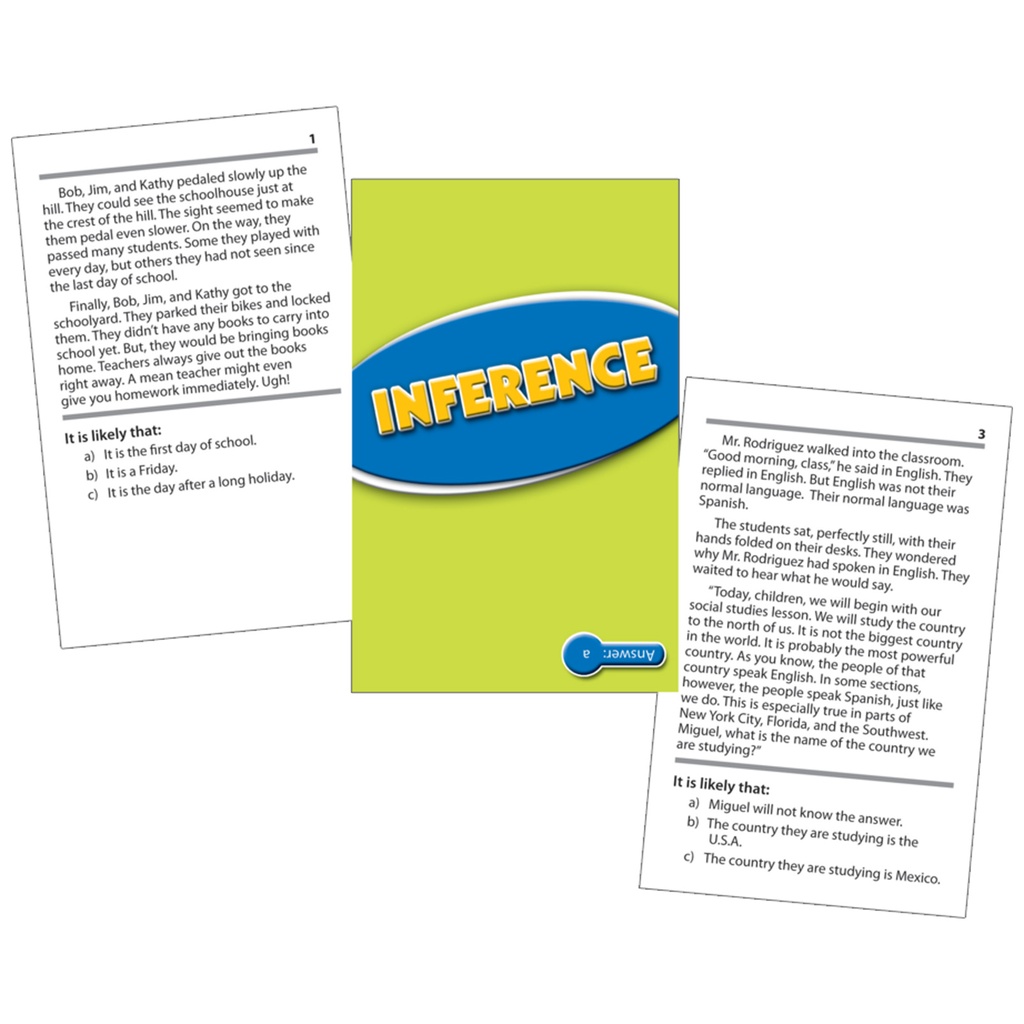 Inference Reading Comprehension Blue Level