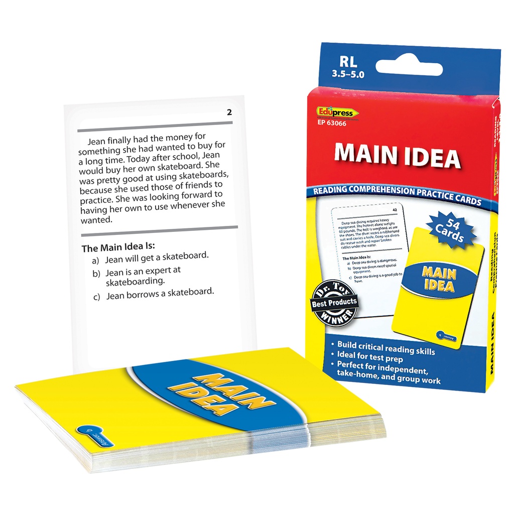 Main Idea Reading Comprehension Blue Level