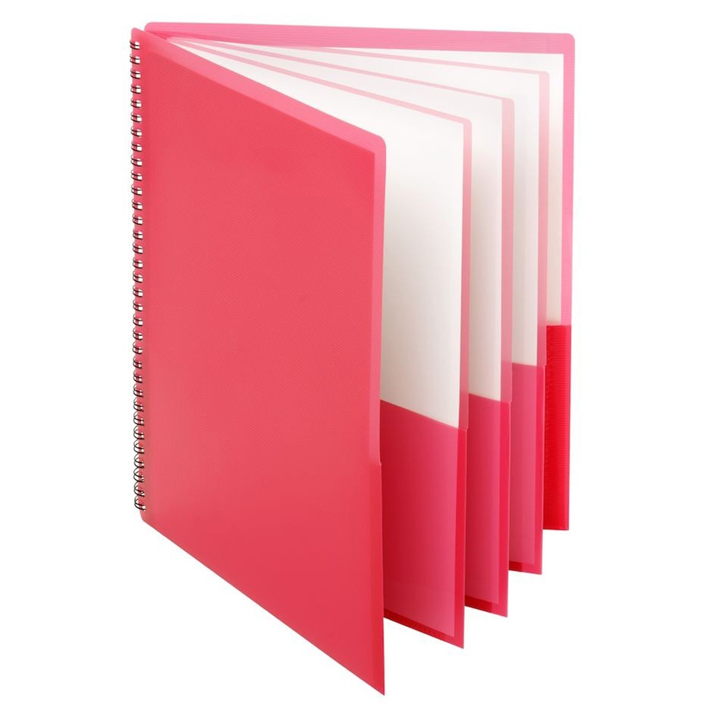 8 Pocket Poly Spiral Pocket Folder Each