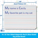 12ct Magnetic 2 Sided Dry Erase Boards