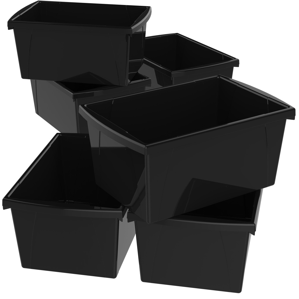 Medium Classroom Storage Bin Black Each