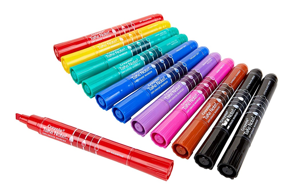 Crayola 12ct Take Note! Broad Line Dry Erase Markers