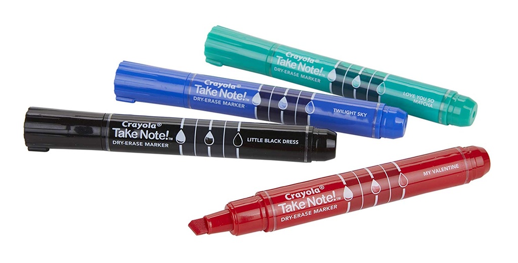 Crayola 4ct Take Note! Broad Line Dry Erase Markers