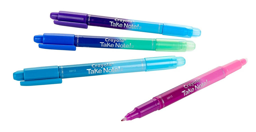 Crayola Take Note! Dual Ended Color Changing Pens, 4 Count