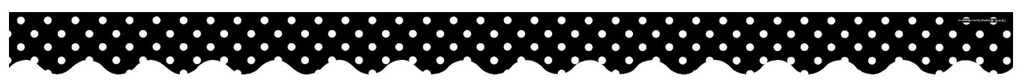 Black Polka Dots Scalloped Border Trim