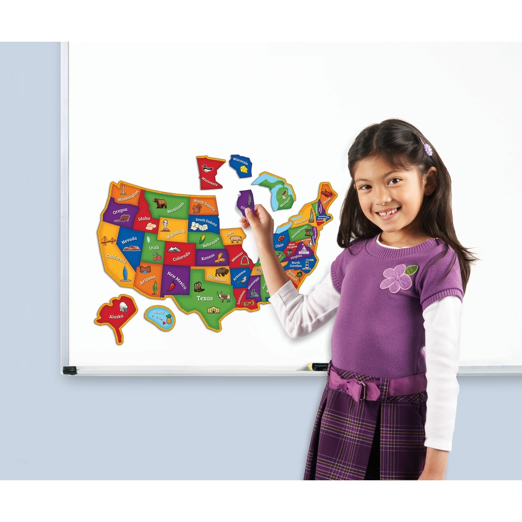 Magnetic U S Map Puzzle