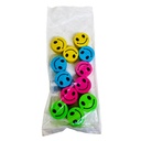 12ct Happy Face Pencil Erasers Toppers