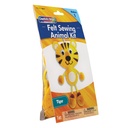 Felt Sewing Animal Kit, Tiger, 4.25" x 10.75" x 0.75", 6 Kits
