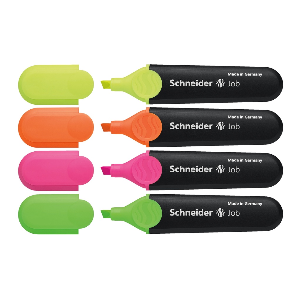 Job Highlighters Chisel Tip, 4 Colors, 4 Per Pack, 5 Packs