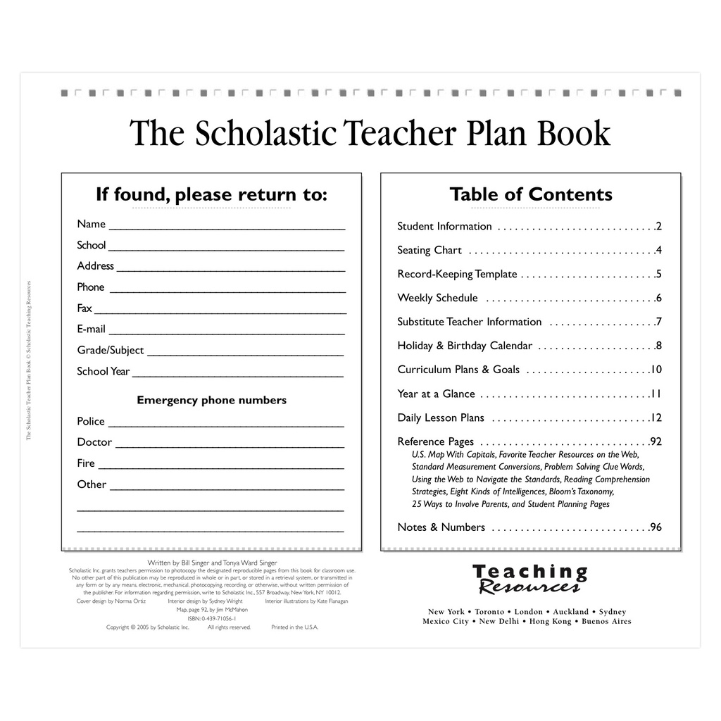 Scholastic Teacher Plan Book