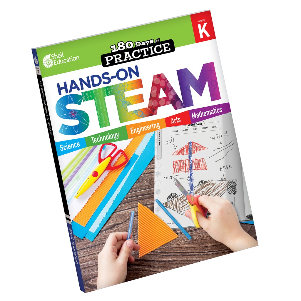 180 Days STEAM, Science, & Math Grade K: 3-Book Set