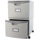 2 Drawer Mobile File Cabinet with Lock Putty