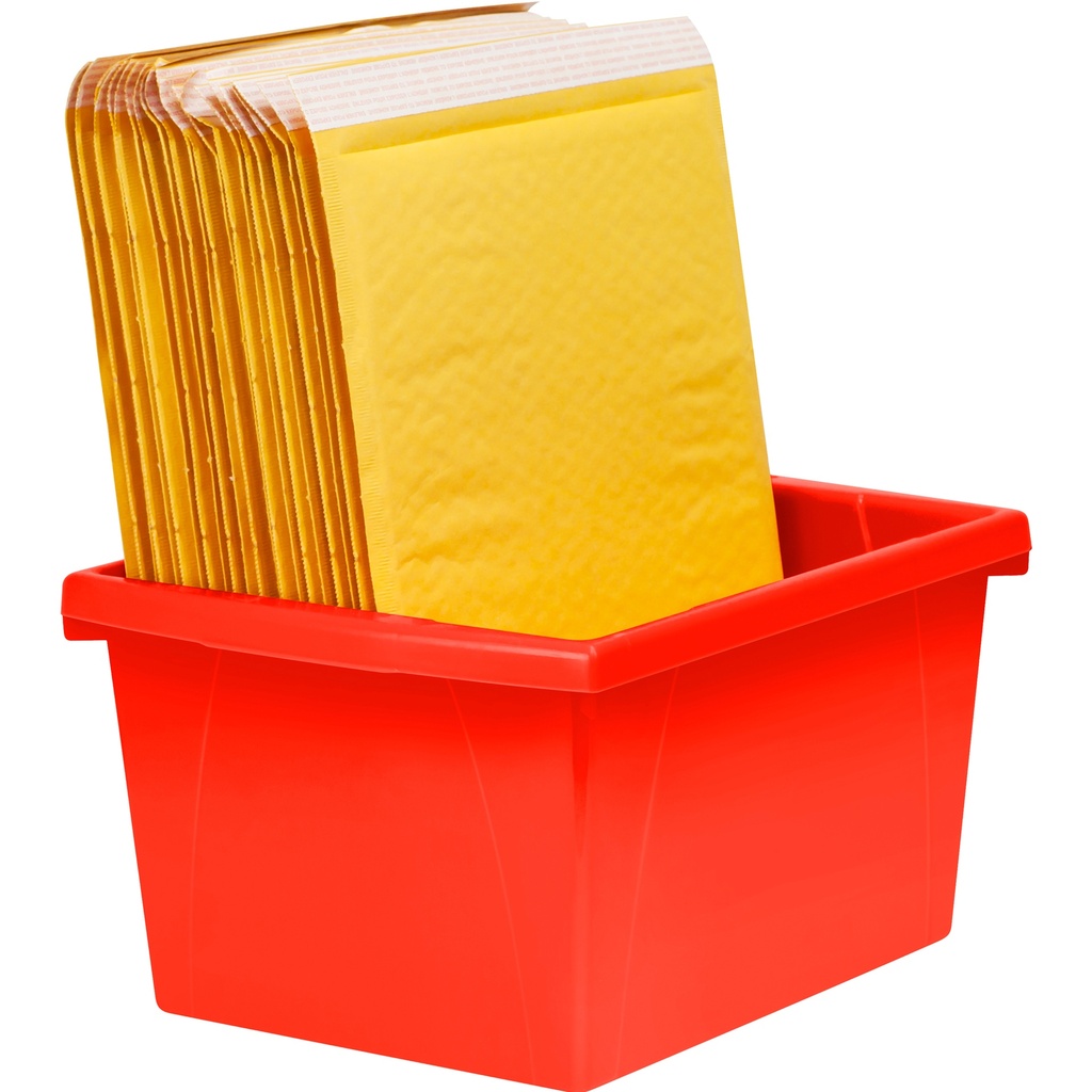 Small Classroom Storage Bin Red Each