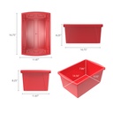 Medium Classroom Storage Bin Assorted Color Set of 6