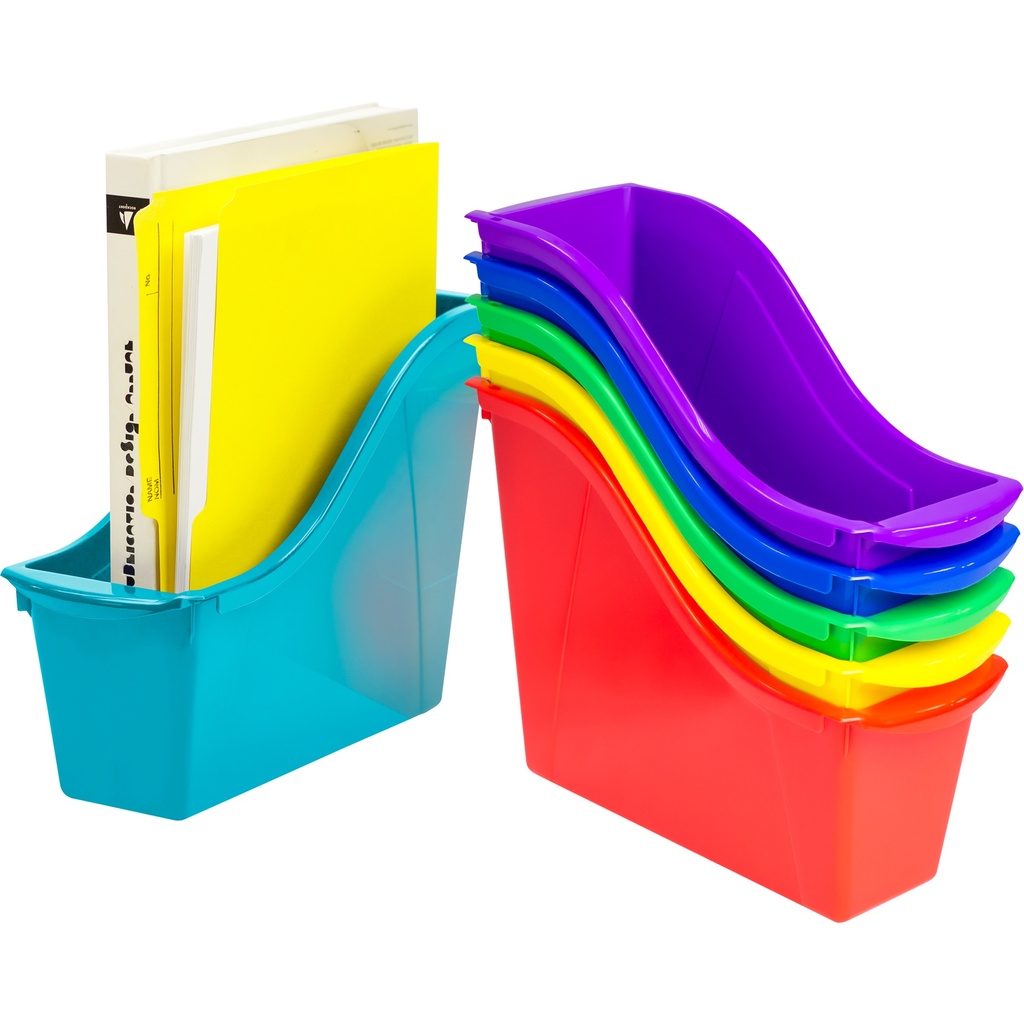 Small Book Bin Assorted  Color Set of 6