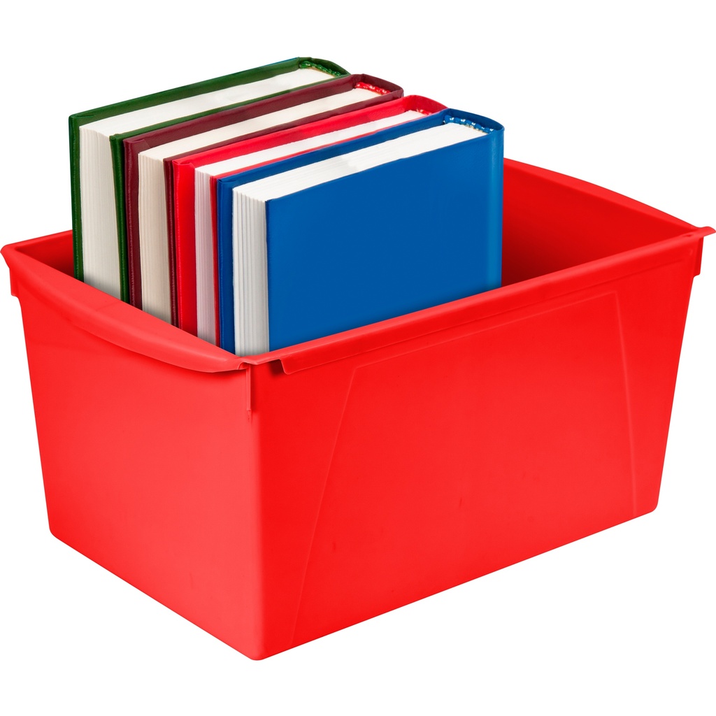 Wide Book Bin Assorted Color Set of 6