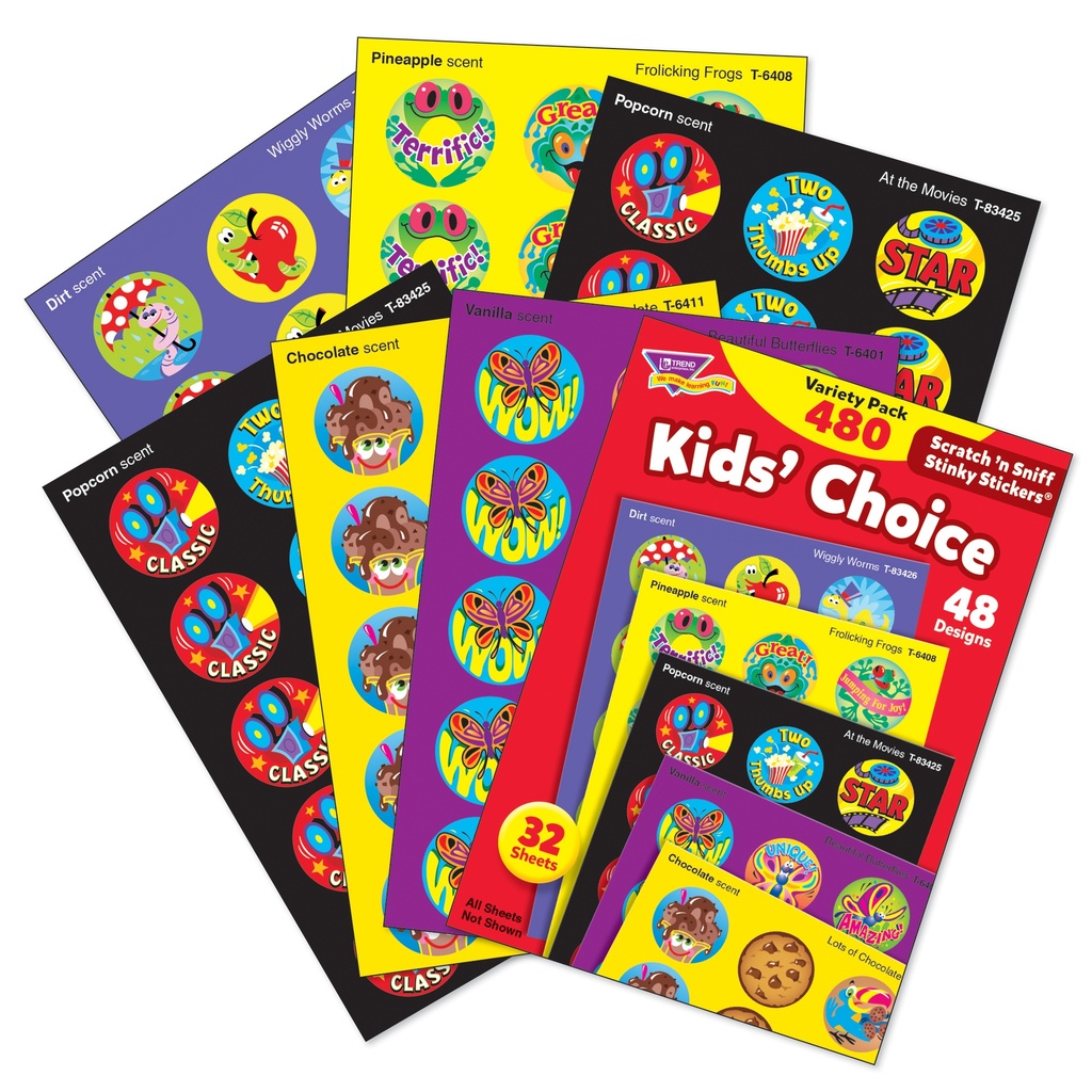 Kids Choice Stinky Stickers Variety Pack