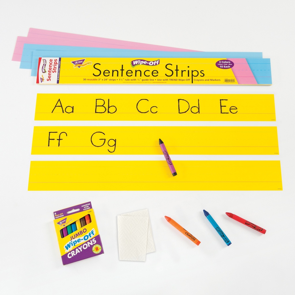 30ct Multicolored Sentence Strips