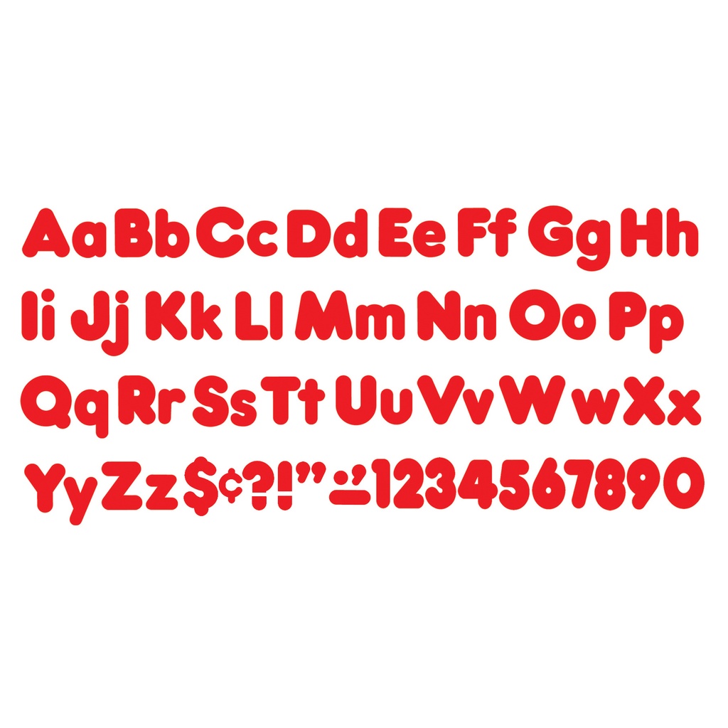 Red 4-Inch Casual Uppercase/Lowercase Combo Pack Ready Letters®