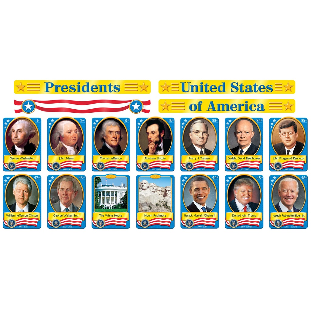 U S Presidents Bulletin Board Set