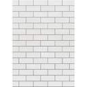 Better Than Paper® White Subway Tiles Bulletin Board 4 Roll Pack