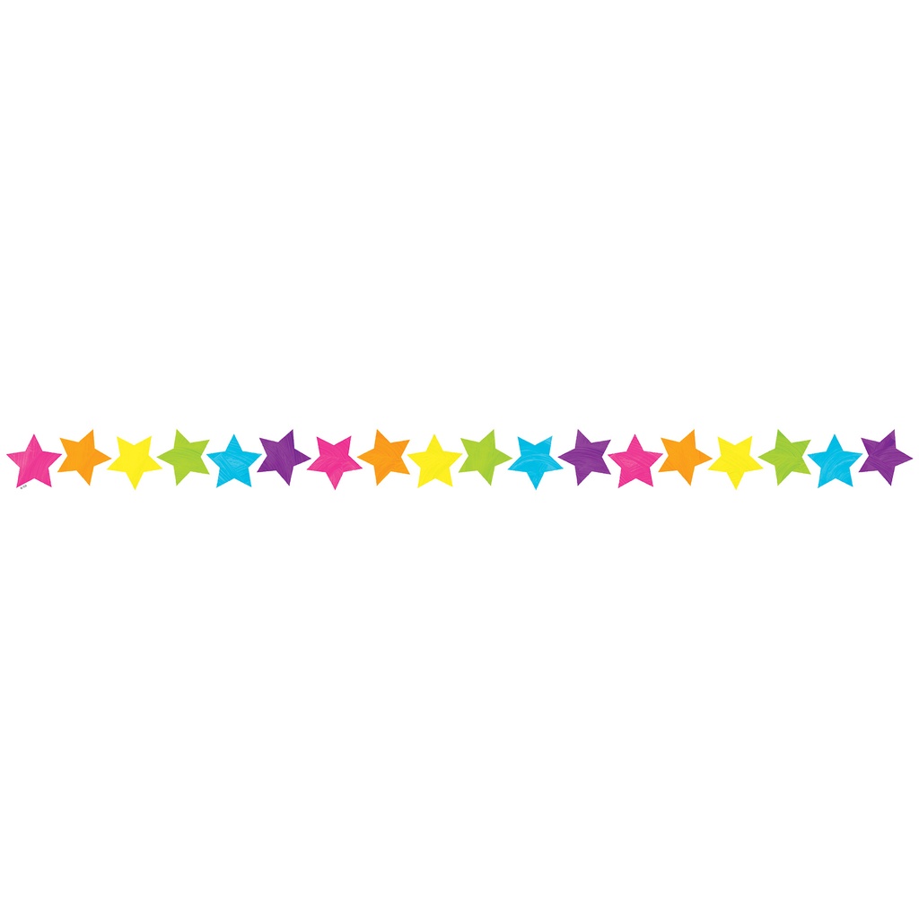35' Brights 4Ever Stars Die-Cut Border Trim