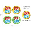 32ct 100 Days Smarter Wear Em Badges