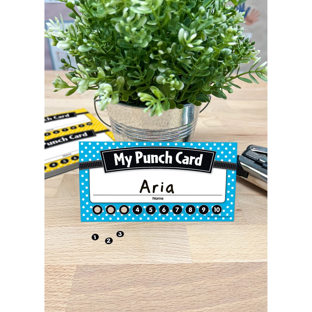 60ct Polka Dot Punch Cards