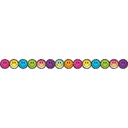 35' Brights 4Ever Smiley Faces Die-Cut Border Trim