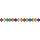 35' Brights 4Ever Smiley Faces Die-Cut Border Trim