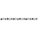 35' Black and White Stars Die-Cut Border Trim