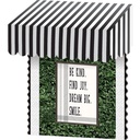 Black & White Stripes Awning