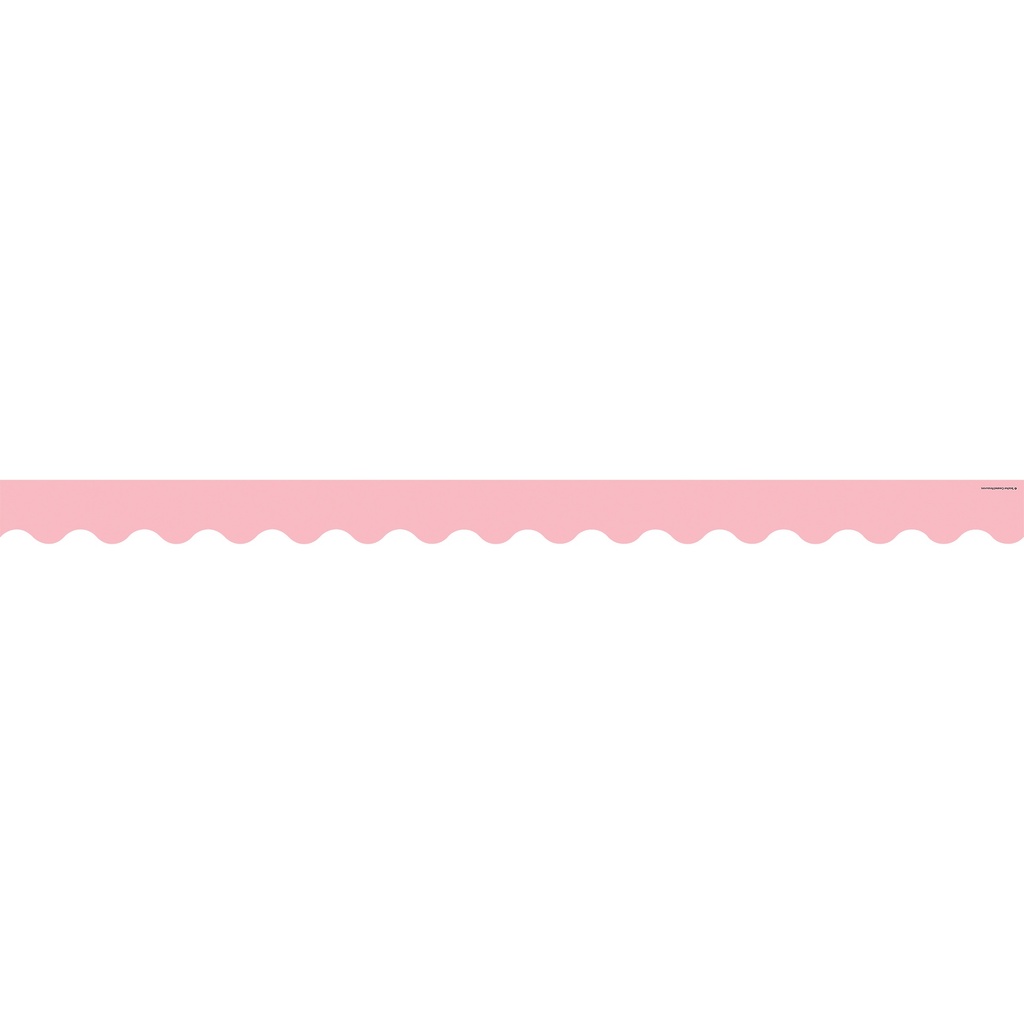Pastel Pink Scalloped Border Trim, 35 Feet