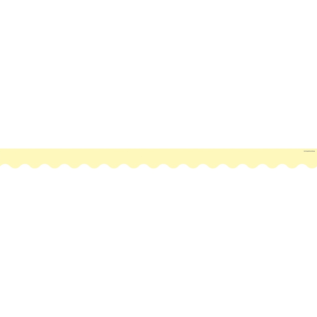 35' Pastel Yellow Scalloped Border Trim