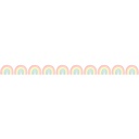 35' Pastel Pop Rainbows Die-Cut Border Trim