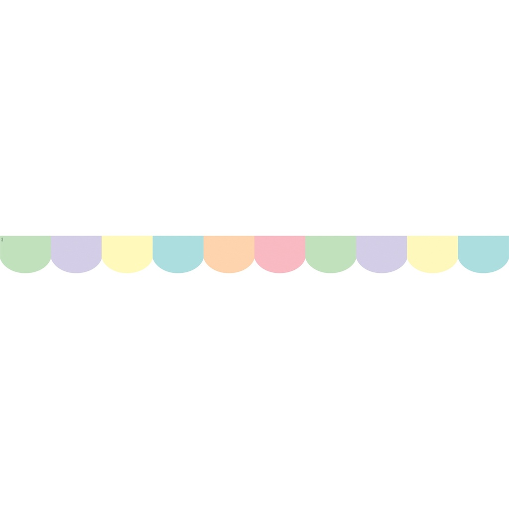 35' Pastel Pop Scalloped Border Trim