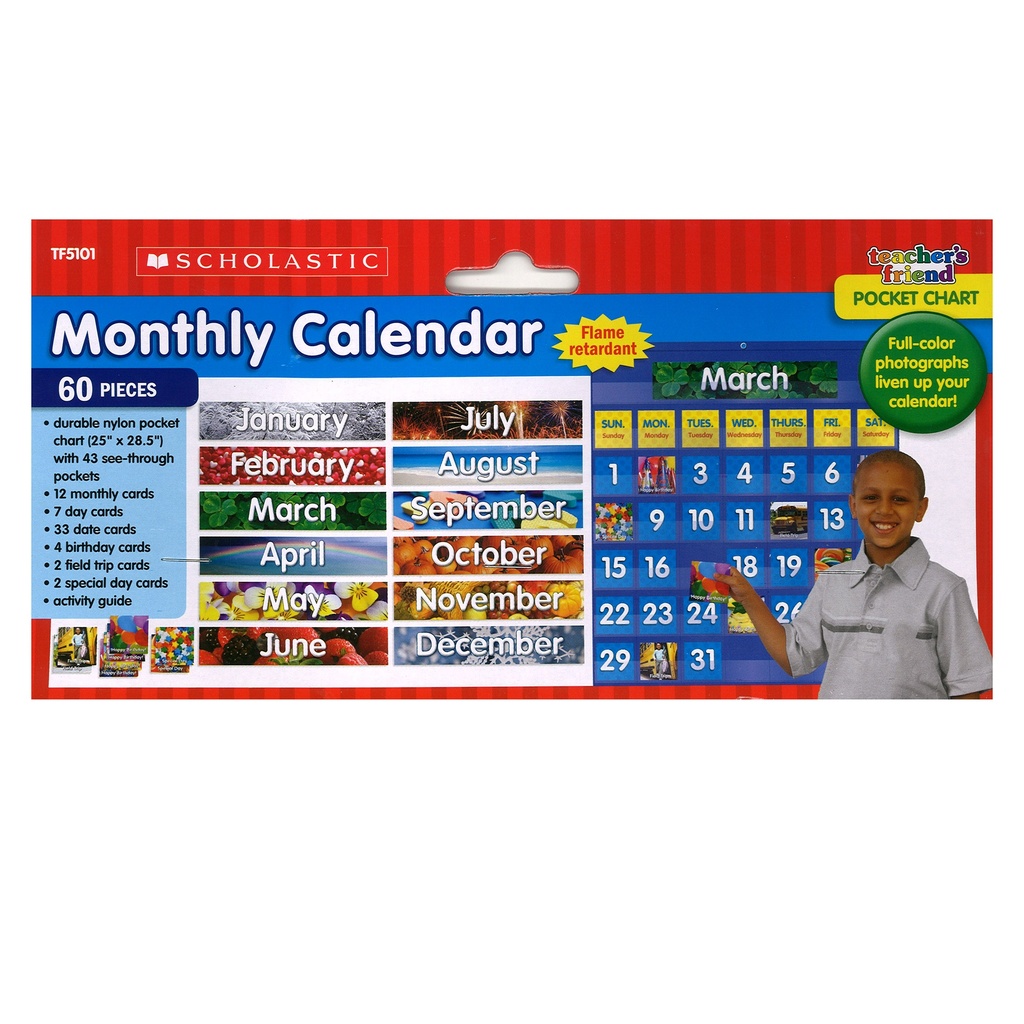 Monthly Calendar Pocket Chart Kit