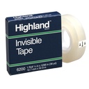 Invisible Tape, 1/2" x 1296", 12 Rolls