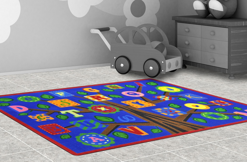 Alphabet Leaves Area Rug