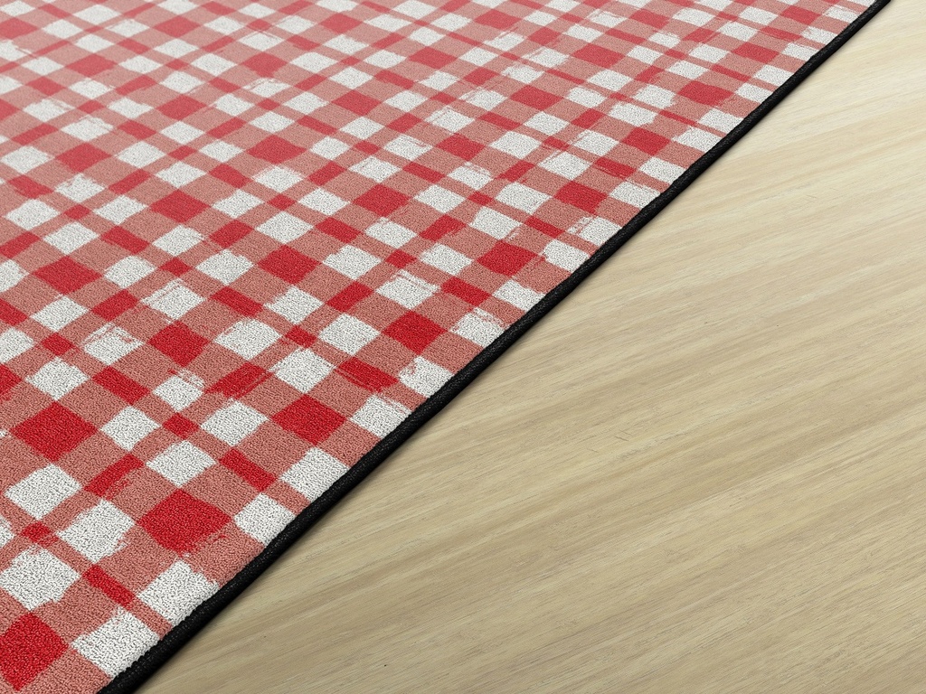 Farmhouse Collection Watercolor Gingham Area Rug