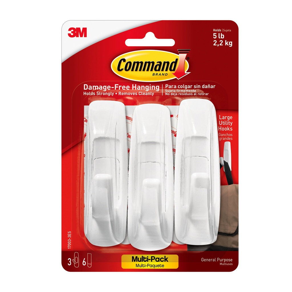 Command™ Large Utility Hooks Multi-Pack 9ct
