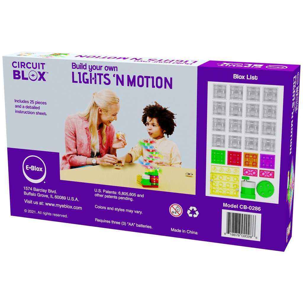 Circuit Blox™ Lights 'N Motion Geared Motor Single Student Set